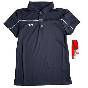 TYR Women's Alliance Tech Polo Shirt Black Textured - TFPOC6A - Size XS - $40